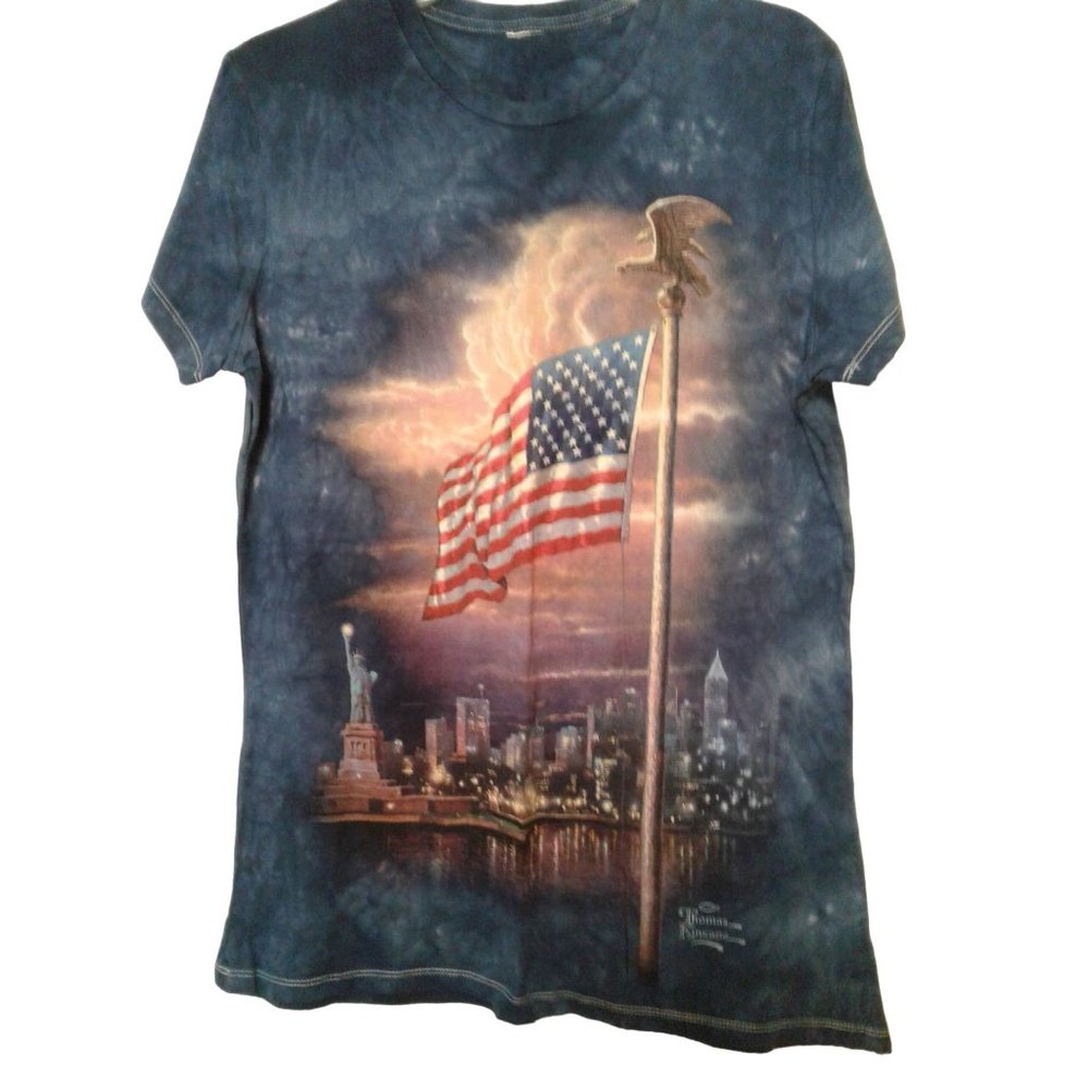 T shirt Patrotic, Statue Of Liberty , Thomas Kinkade New York